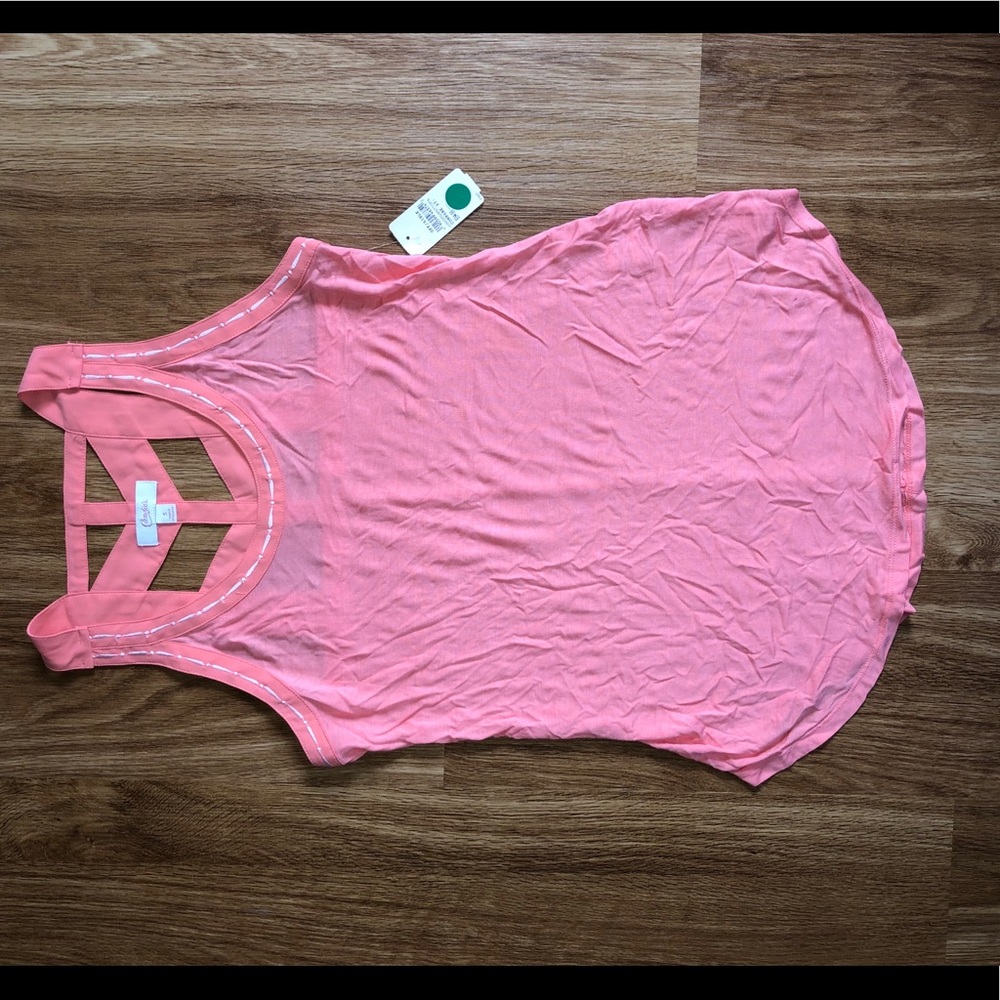 Cross back tank top
